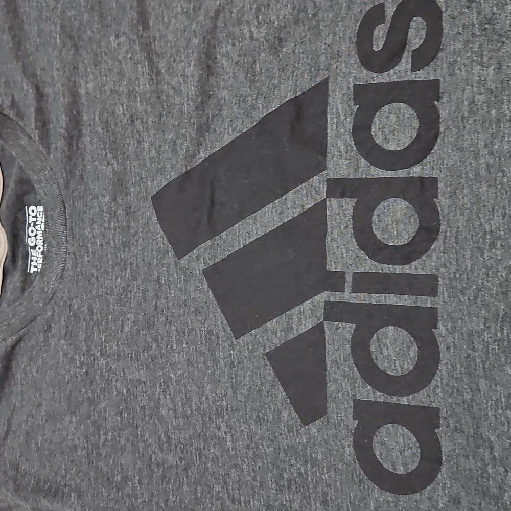 Adidas Gray and Black Short Sleeve Tee - Picture 7 of 7